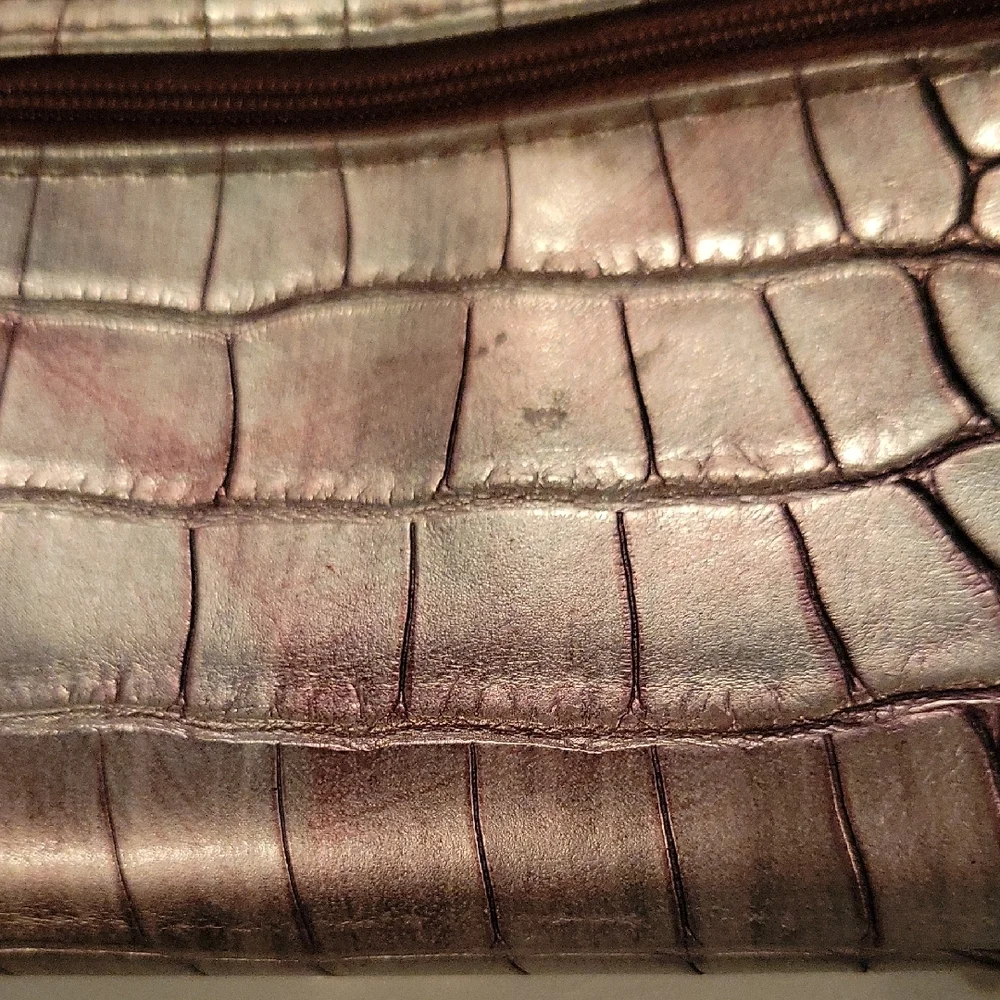 Elegant Crocodile Embossed Clutch
